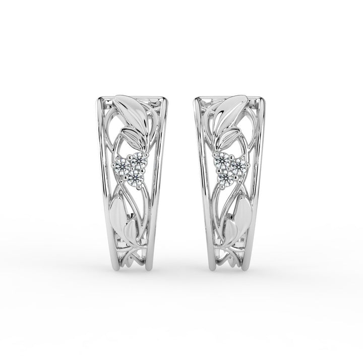Kohinoor Ofelia 0,06 ct timanttikorvakorut valkokulta 14k 143-481V-06 – tuotekuva 2