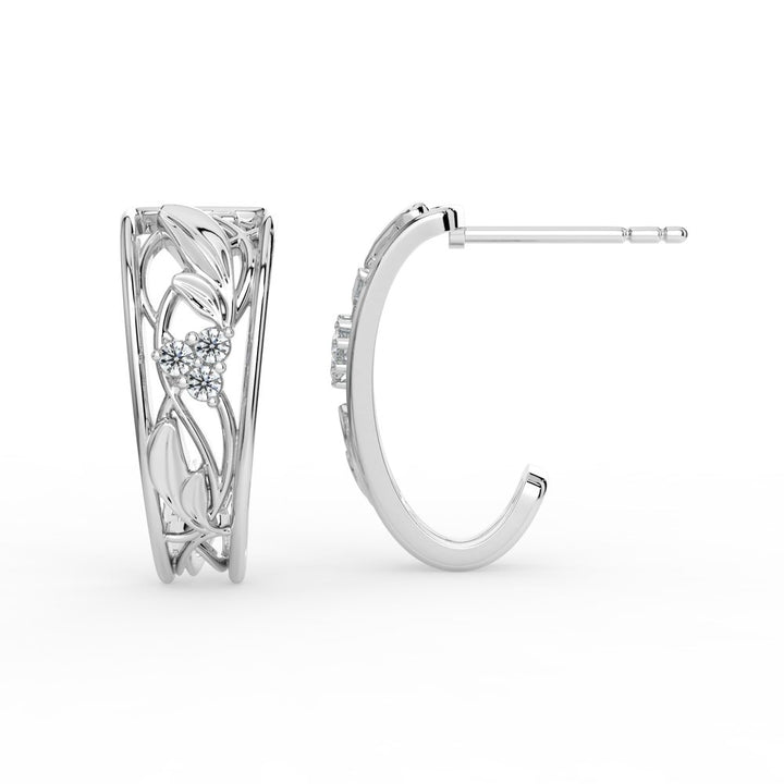 Kohinoor Ofelia 0,06 ct timanttikorvakorut valkokulta 14k 143-481V-06 – tuotekuva 5
