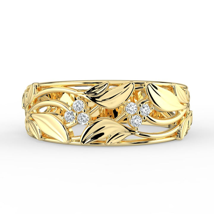 Kohinoor Ofelia 0,06 ct timanttisormus keltakulta 14K 033-481-06 – tuotekuva 3