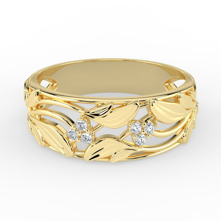 Kohinoor Ofelia 0,06 ct timanttisormus keltakulta 14K 033-481-06 – tuotekuva 4