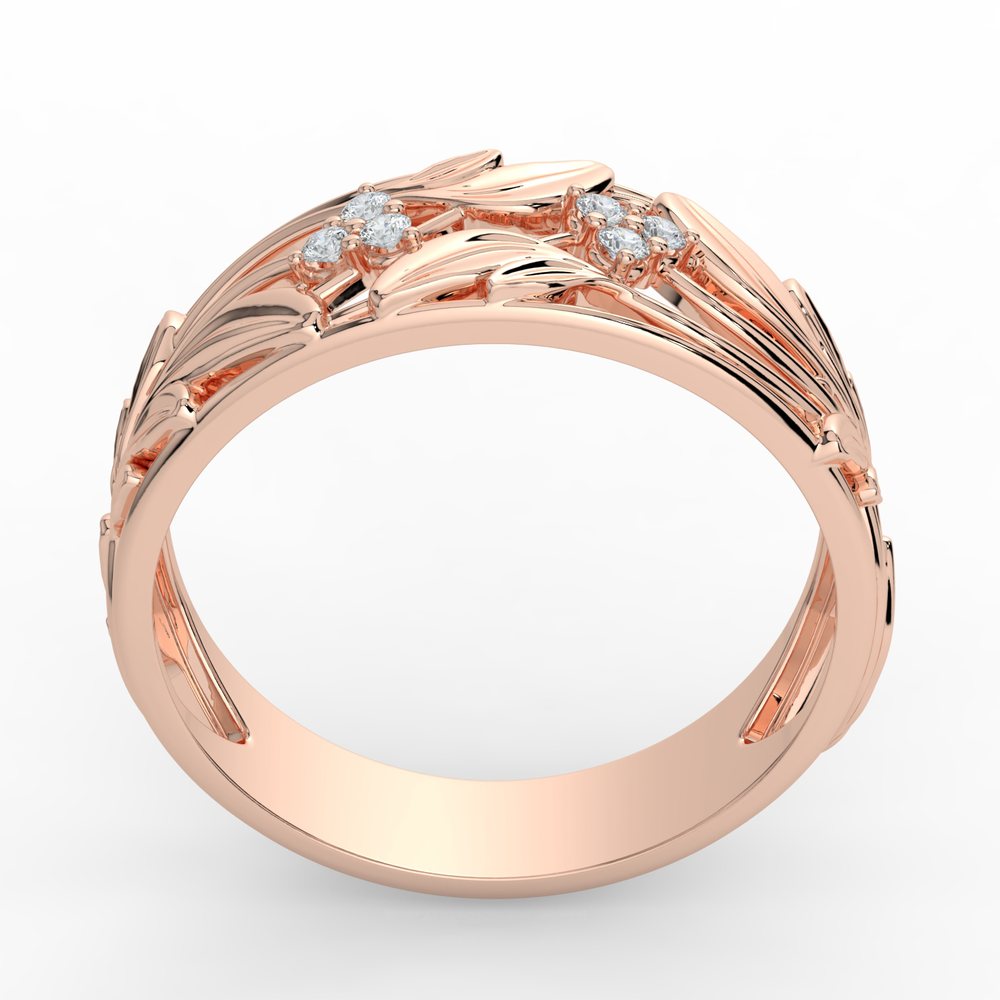 Kohinoor Ofelia 0,06 ct timanttisormus punakulta 14K 033-481P-06 – tuotekuva 5