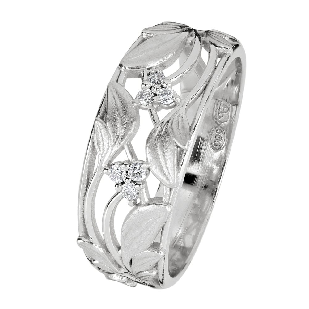 Kohinoor Ofelia 0,06 ct timanttisormus valkokulta 14K 033-481V-06 – tuotekuva