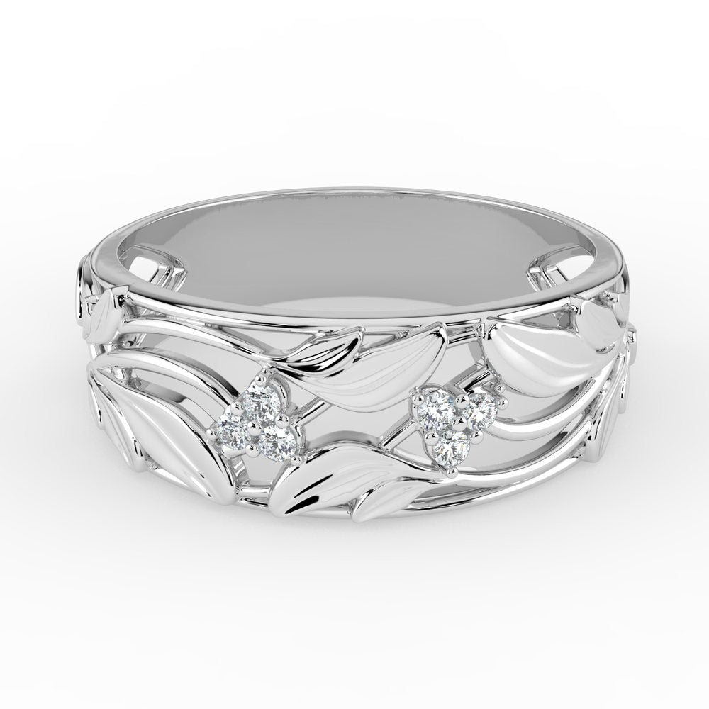 Kohinoor Ofelia 0,06 ct timanttisormus valkokulta 14K 033-481V-06 – tuotekuva 4