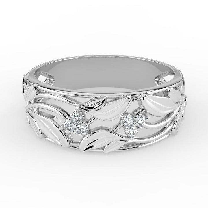 Kohinoor Ofelia 0,06 ct timanttisormus valkokulta 14K 033-481V-06 – tuotekuva 4