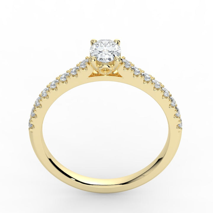 Kohinoor Oval Cut Ellen 0,46 ct timanttisormus keltakulta 14K 033-818K-46 – tuotekuva 5