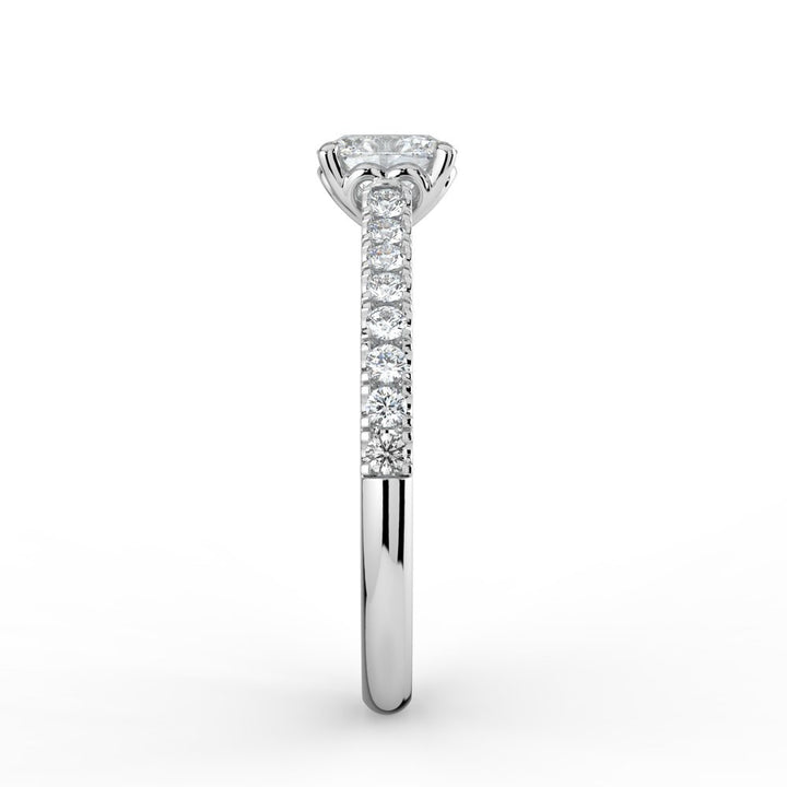 Kohinoor Oval Cut Ellen 0,46 ct timanttisormus valkokulta 14K 033-818V-46 – tuotekuva 6