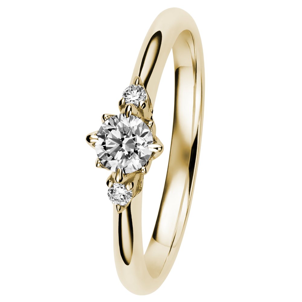 Kohinoor Rosa 0,21 ct timanttisormus keltakulta 14K 033-260K-21 – tuotekuva