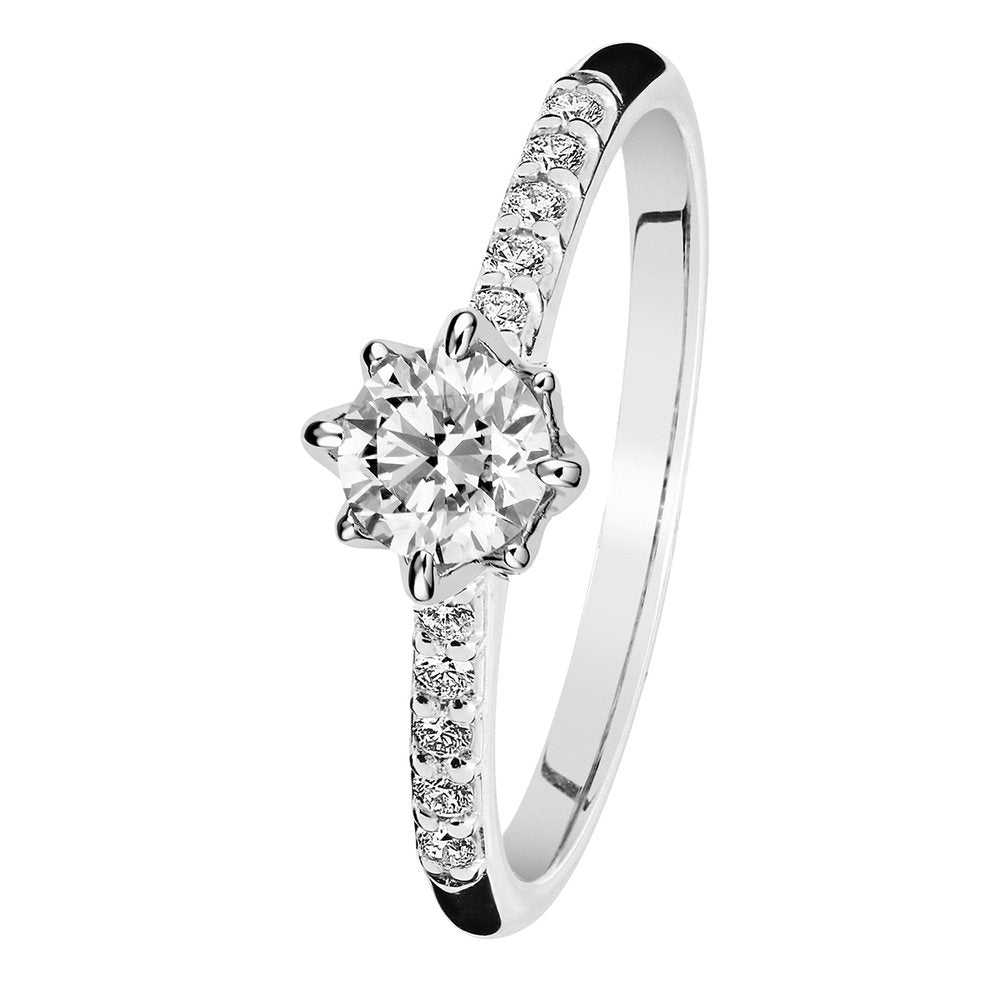 Kohinoor Rosa 0,34 ct timanttisormus valkokulta 14K 033-260V-34 – tuotekuva