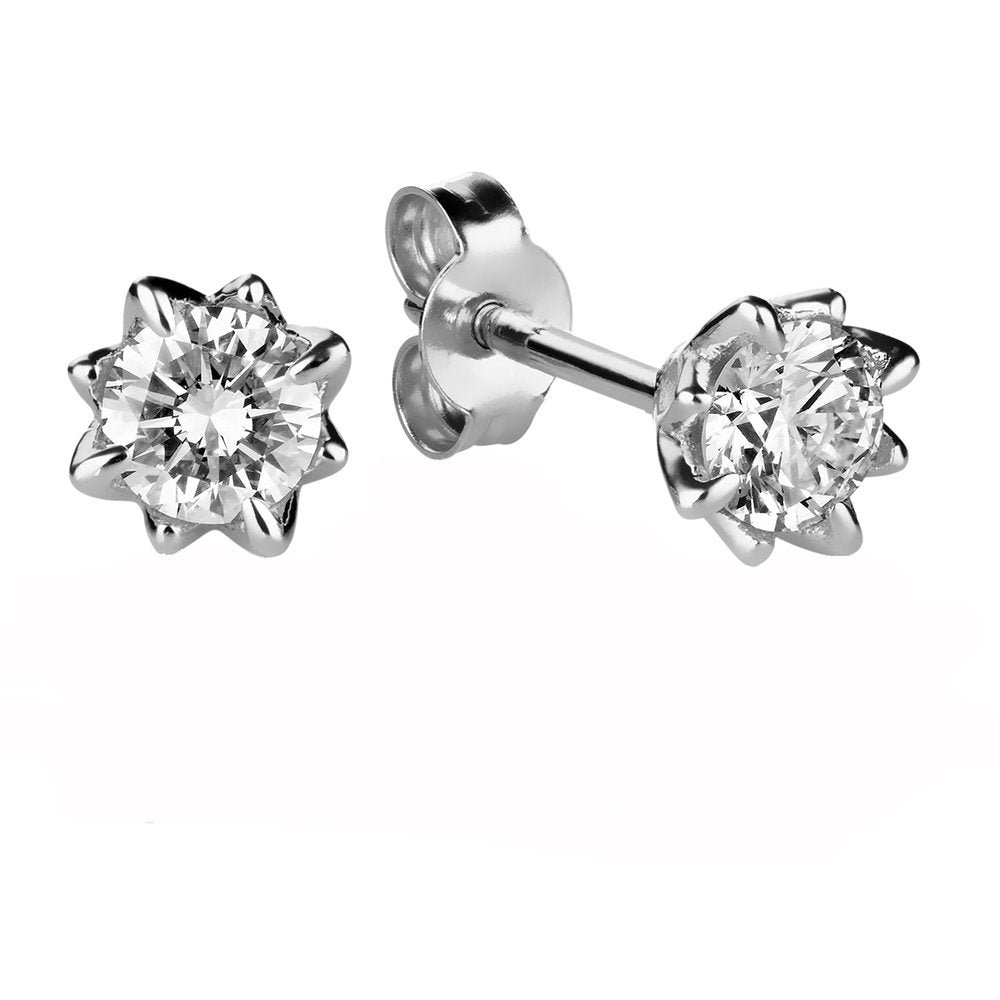 Kohinoor Rosa 1,00 ct timanttikorvakorut valkokulta 14k 943-260V-100B+4 – tuotekuva