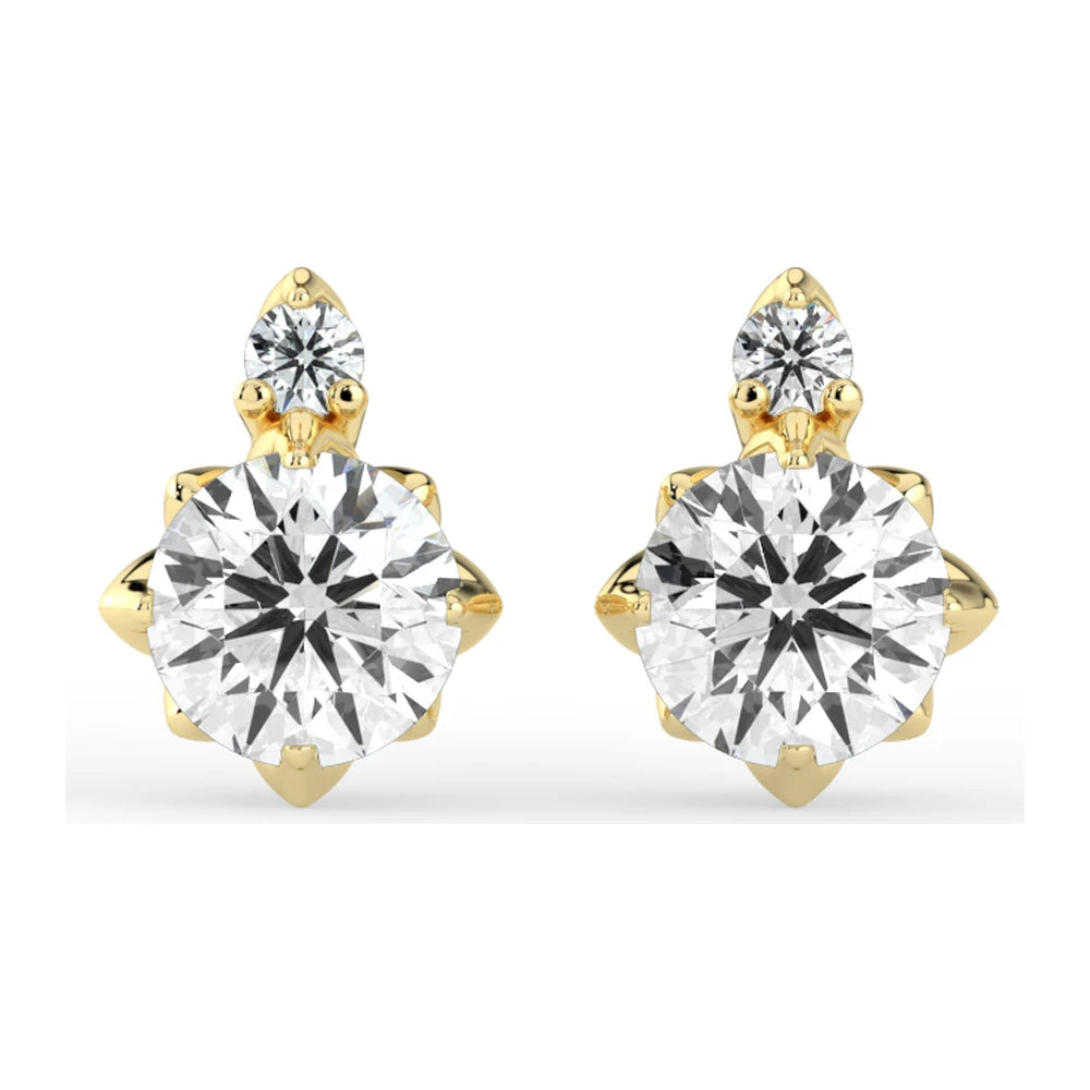 Kohinoor Rosa 0,57 ct laboratoriotimanttikorvakorut keltakulta 14K 143L-260K-57 – lisäkuva