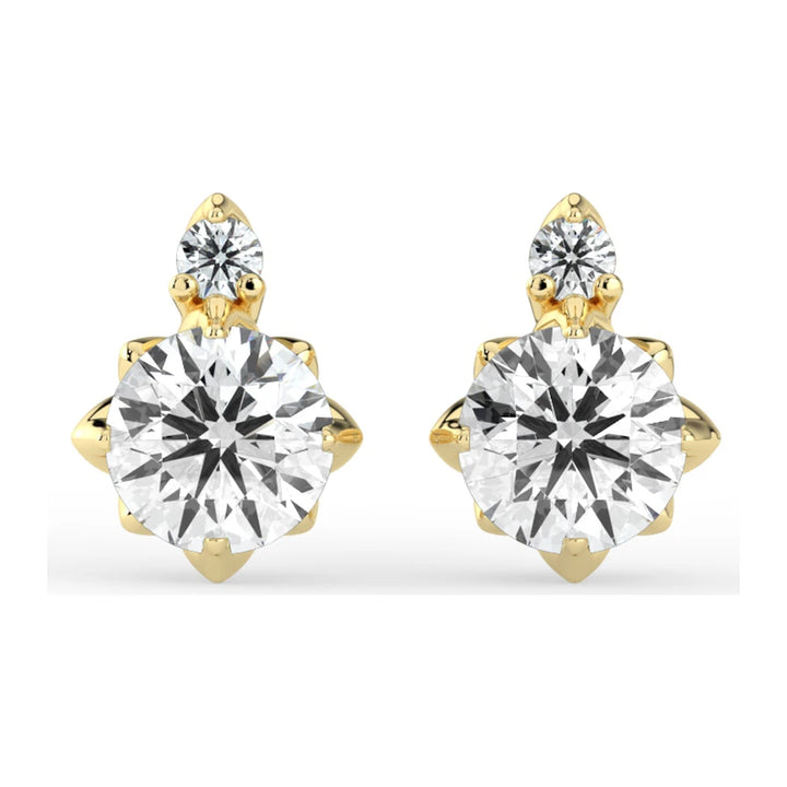 Kohinoor Rosa 0,57 ct laboratoriotimanttikorvakorut keltakulta 14K 143L-260K-57 – lisäkuva