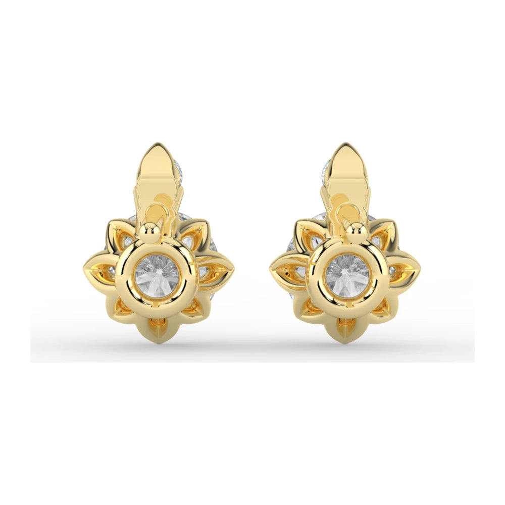 Kohinoor Rosa 0,57 ct laboratoriotimanttikorvakorut keltakulta 14K 143L-260K-57 – lisäkuva