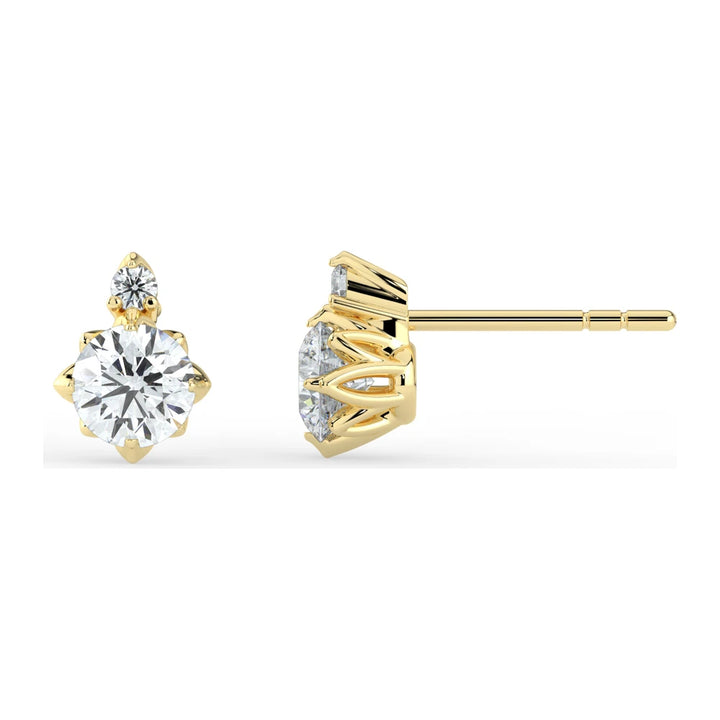 Kohinoor Rosa 0,57 ct laboratoriotimanttikorvakorut keltakulta 14K 143L-260K-57 – lisäkuva