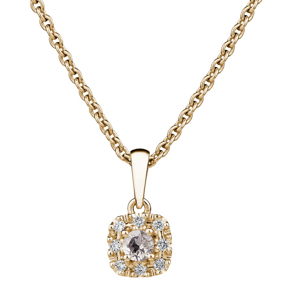 Kohinoor Valerie 0,08 ct morganiittitimanttiriipus keltakulta 14k 123-263-08MO – tuotekuva