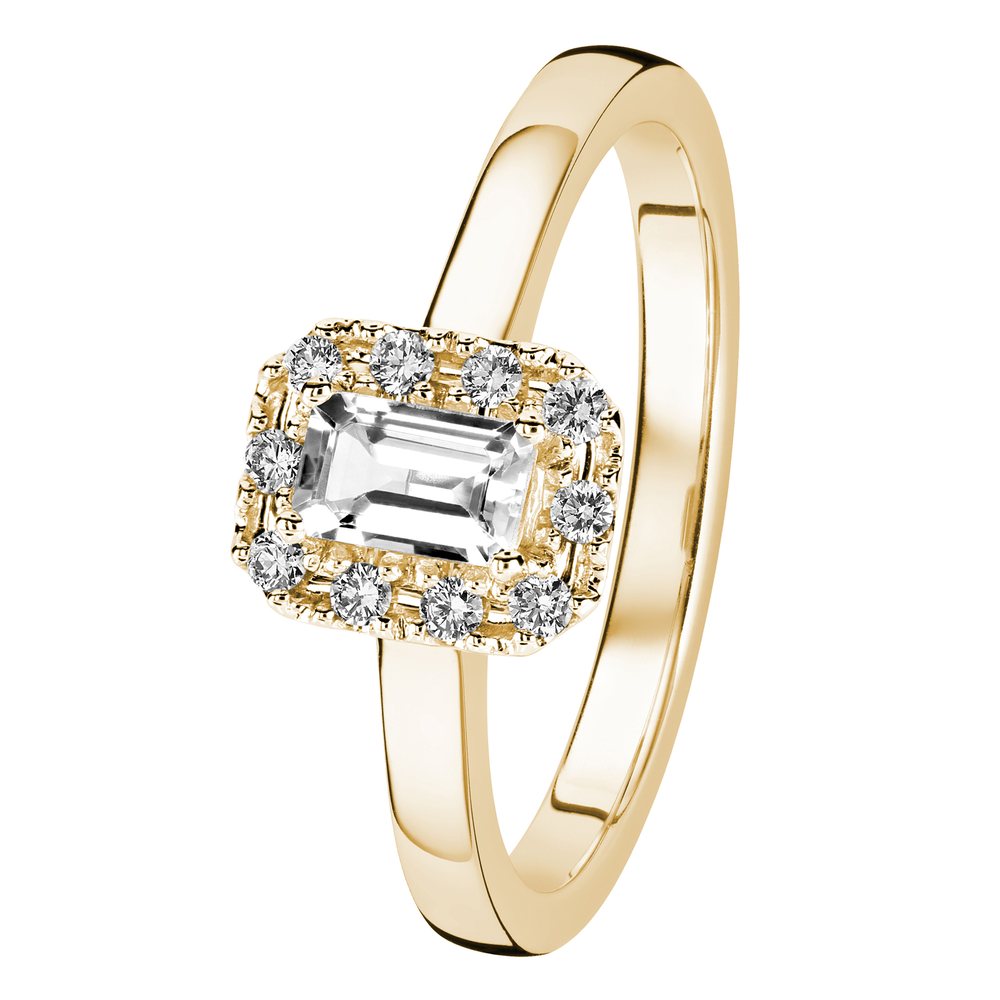 Kohinoor Valerie 0,10 ct timanttisormus keltakulta 14K 033-262KT-10 – tuotekuva