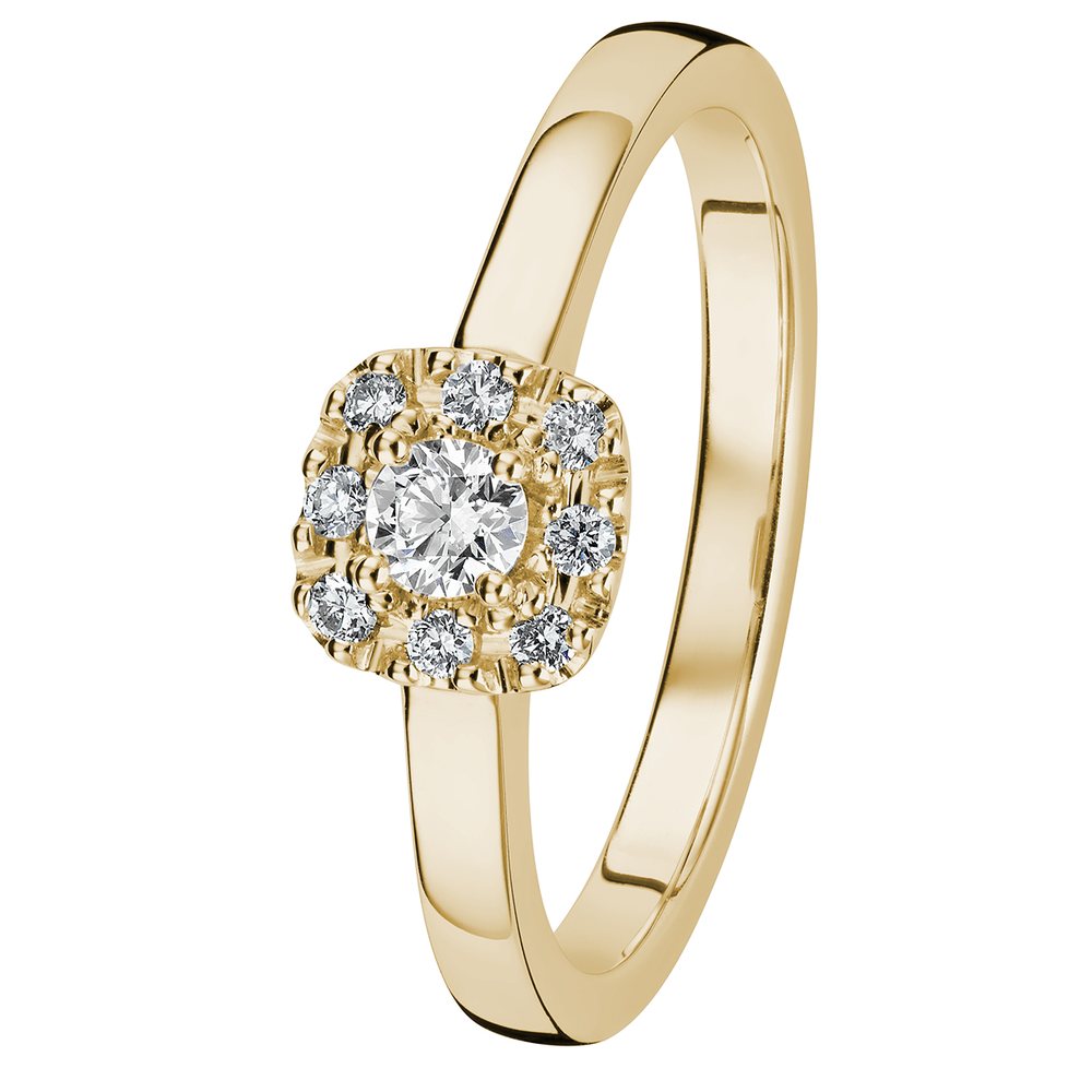 Kohinoor Valerie 0,17 ct timanttisormus keltakulta 14K 033-263-17 – tuotekuva