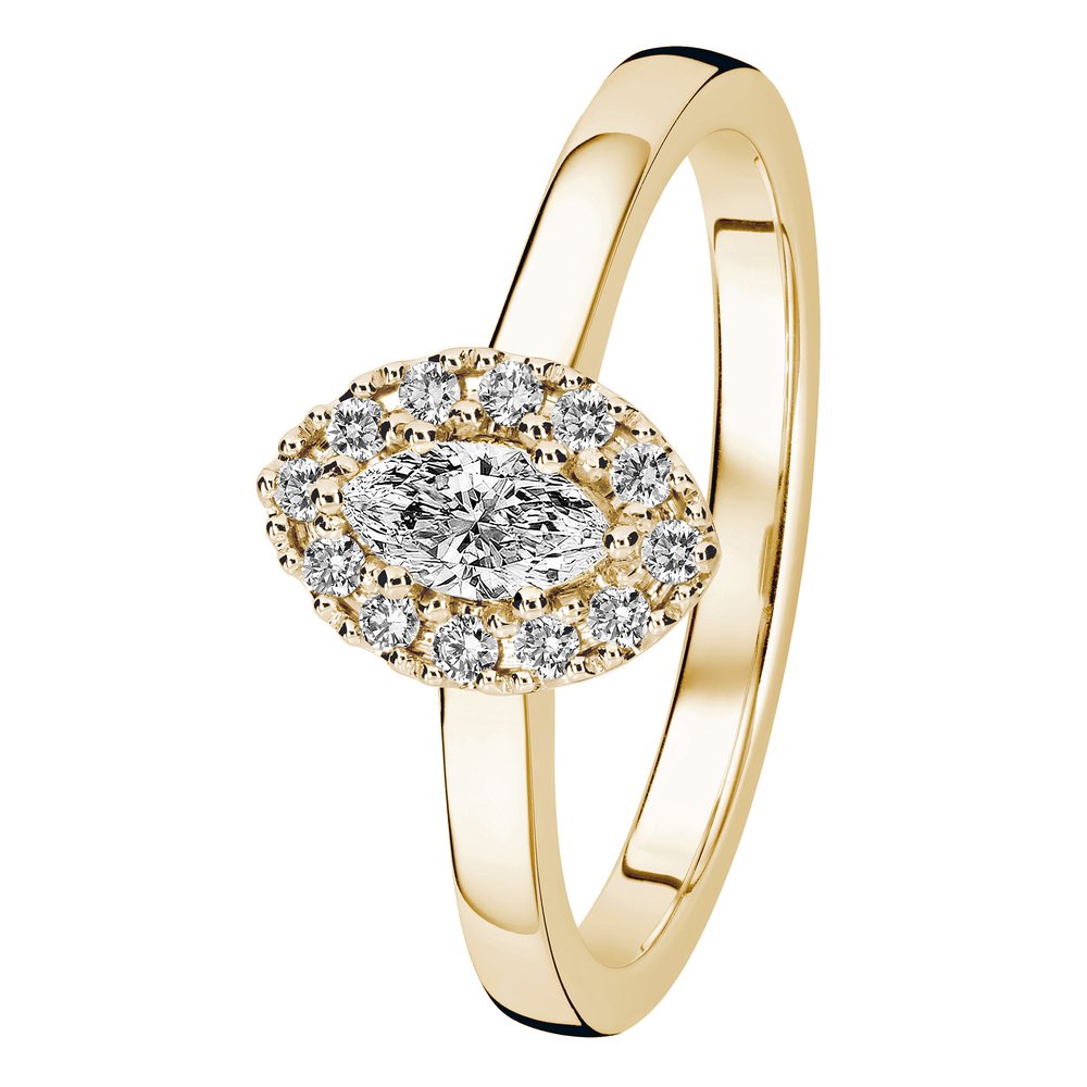 Kohinoor Valerie 0,32 ct timanttisormus keltakulta 14K 033-266K-32 – tuotekuva