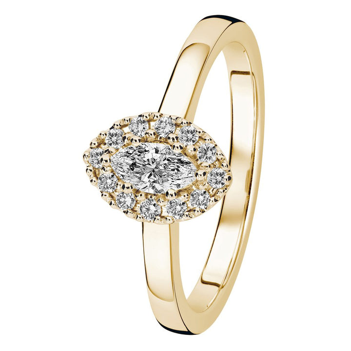 Kohinoor Valerie 0,32 ct timanttisormus keltakulta 14K 033-266K-32 – tuotekuva