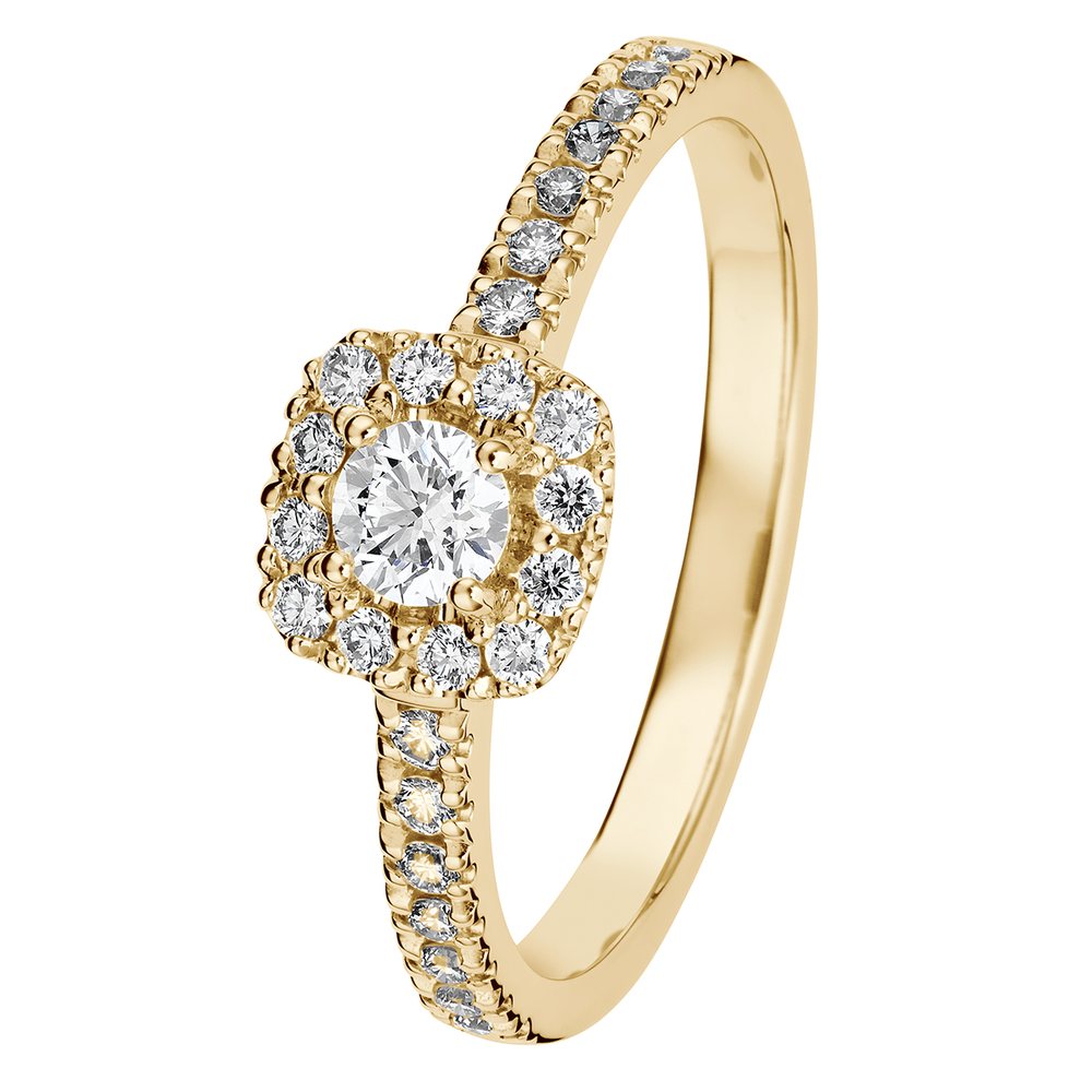 Kohinoor Valerie 0,44 ct timanttisormus keltakulta 14K 033-263-44 – tuotekuva