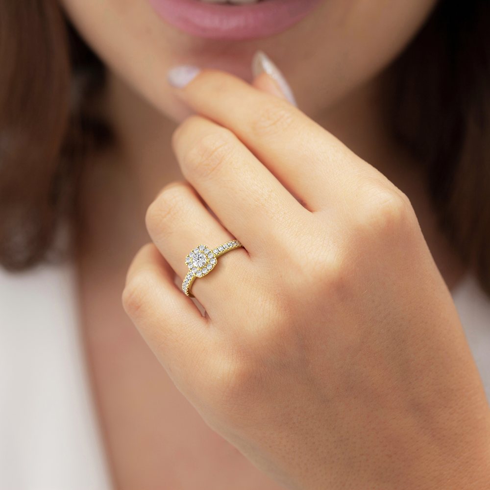 Kohinoor Valerie 0,44 ct timanttisormus keltakulta 14K 033-263-44 – tuotekuva 2