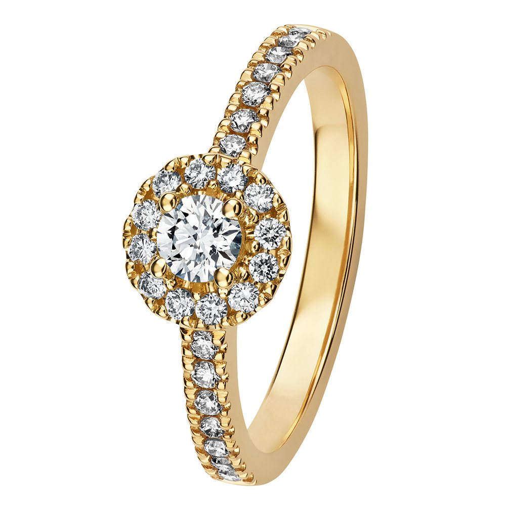 Kohinoor Valerie 0,44 ct timanttisormus keltakulta 14K 033-264-44 – tuotekuva