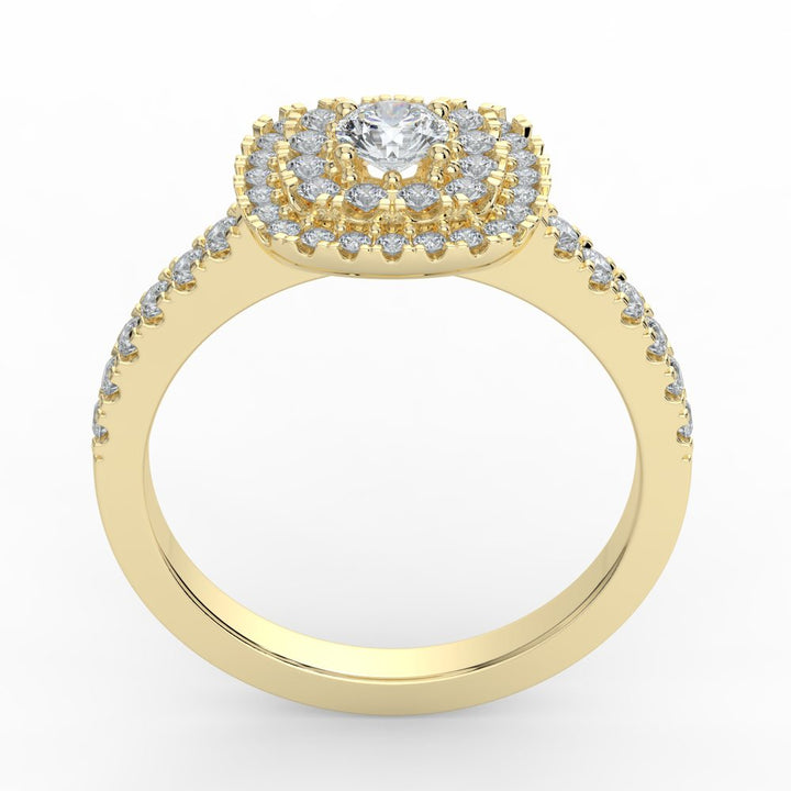Kohinoor Valerie Cushion timanttisormus keltakulta 14K 933-263 – tuotekuva 11