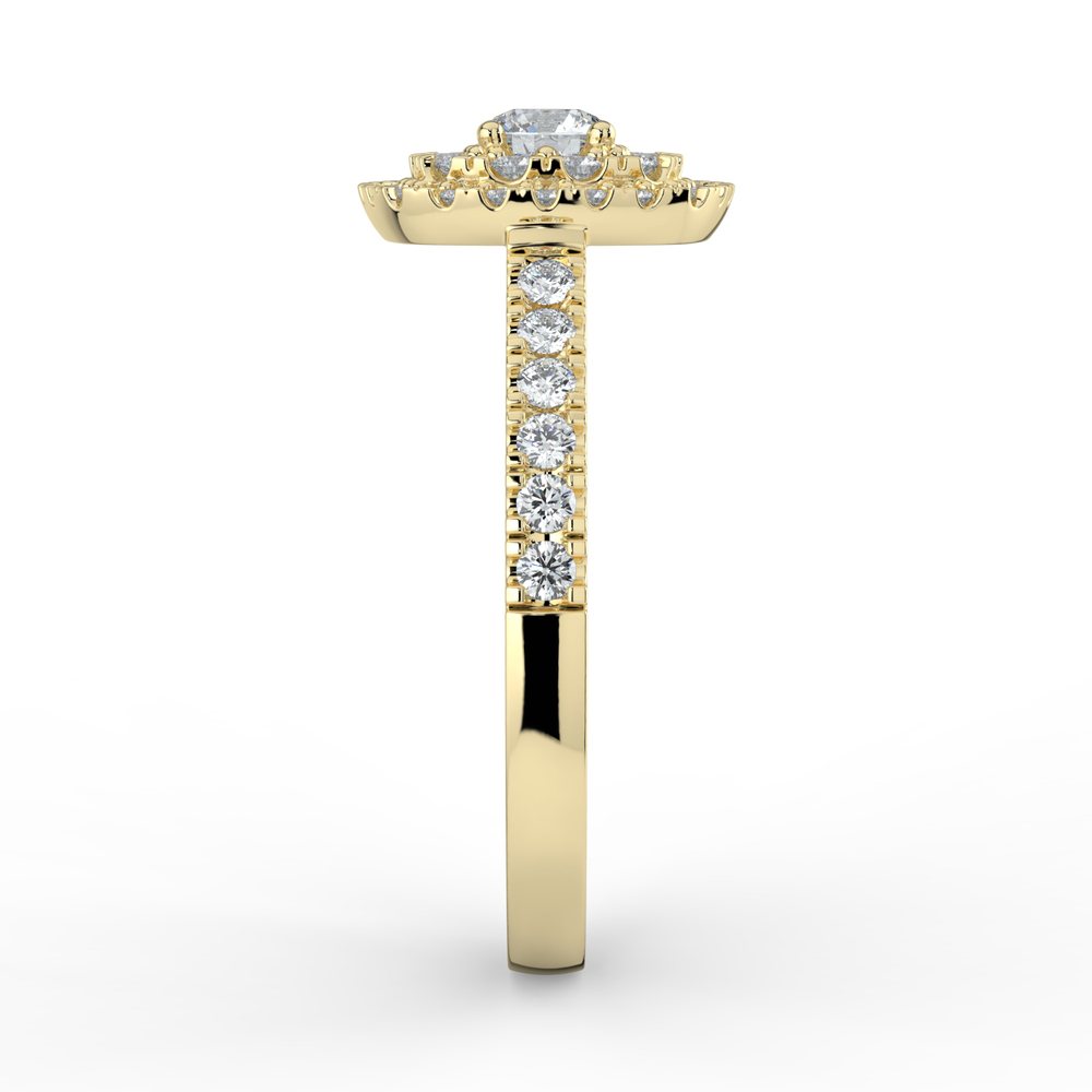 Kohinoor Valerie Cushion timanttisormus keltakulta 14K 933-263 – tuotekuva 12