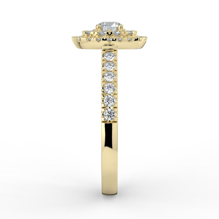 Kohinoor Valerie Cushion timanttisormus keltakulta 14K 933-263 – tuotekuva 12