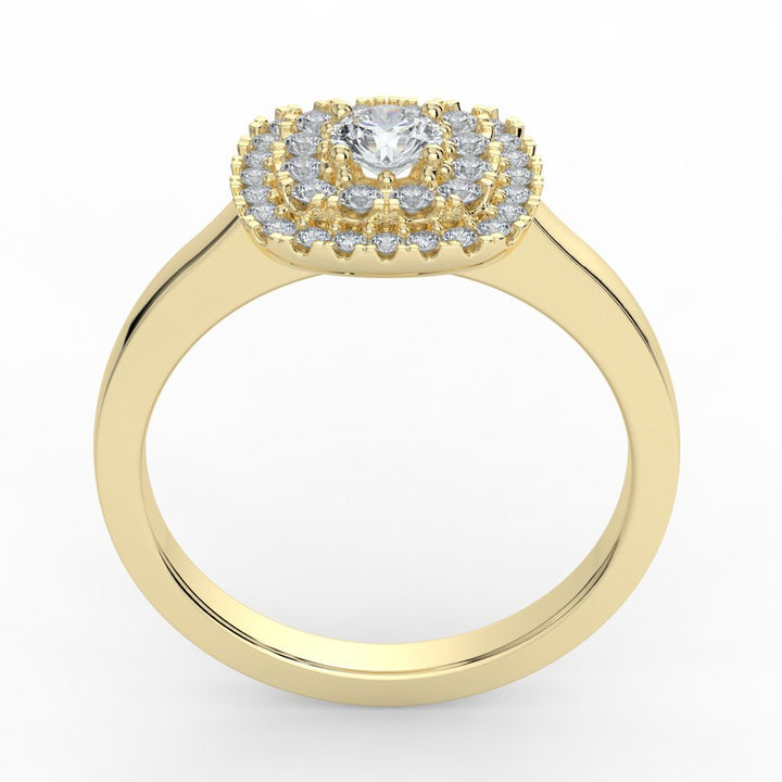 Kohinoor Valerie Cushion timanttisormus keltakulta 14K 933-263 – tuotekuva 5