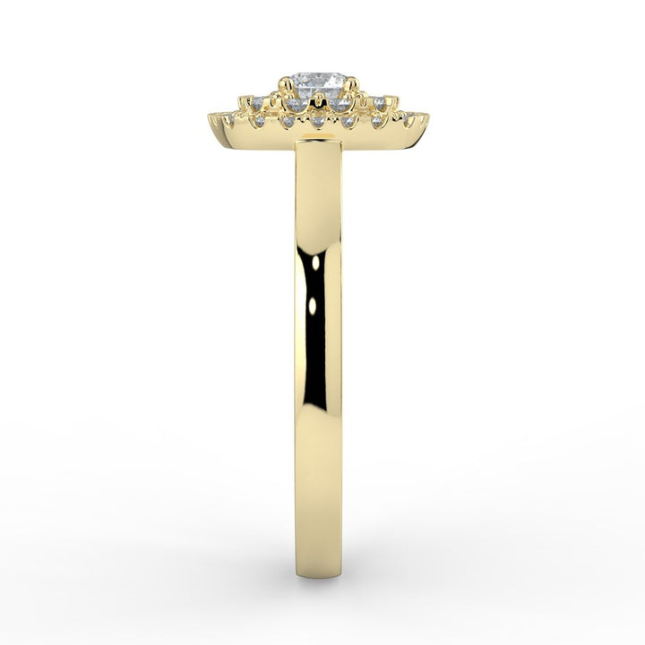 Kohinoor Valerie Cushion timanttisormus keltakulta 14K 933-263 – tuotekuva 6