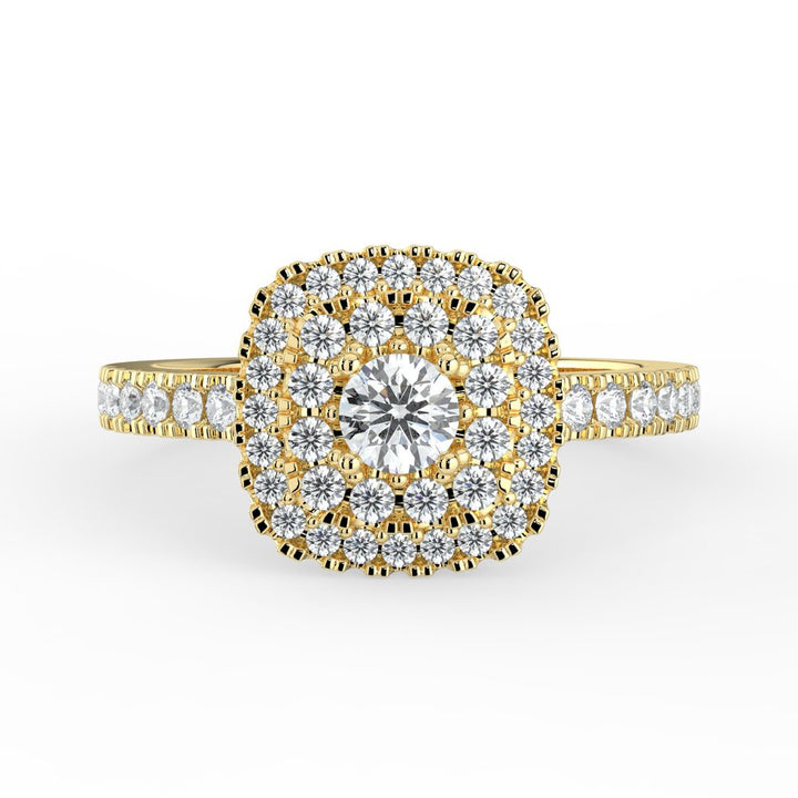 Kohinoor Valerie Cushion timanttisormus keltakulta 14K 933-263 – tuotekuva 9