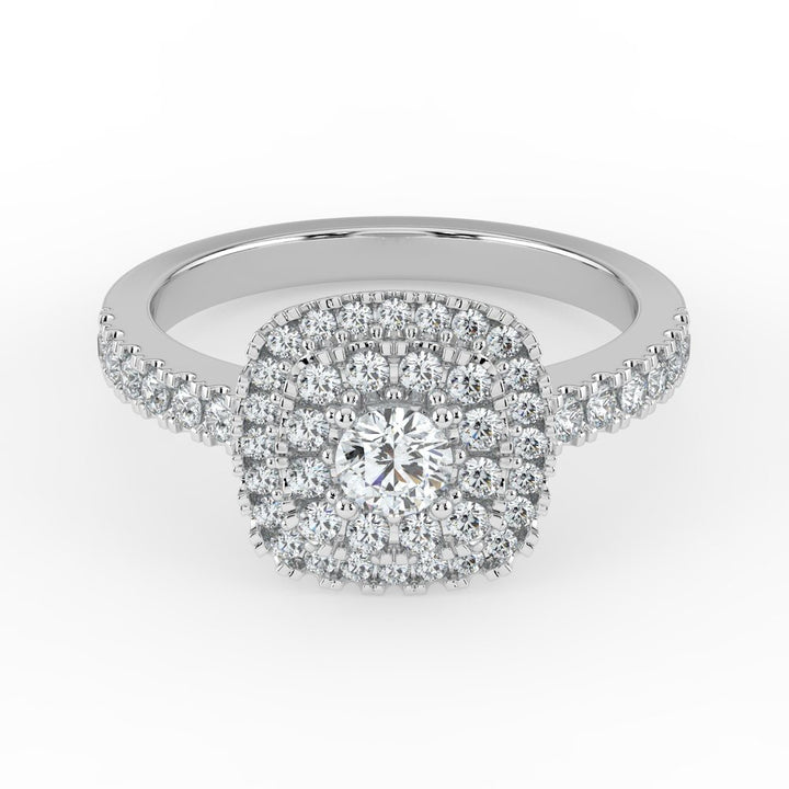 Kohinoor Valerie Cushion timanttisormus valkokulta 14K 933-263V – tuotekuva 10
