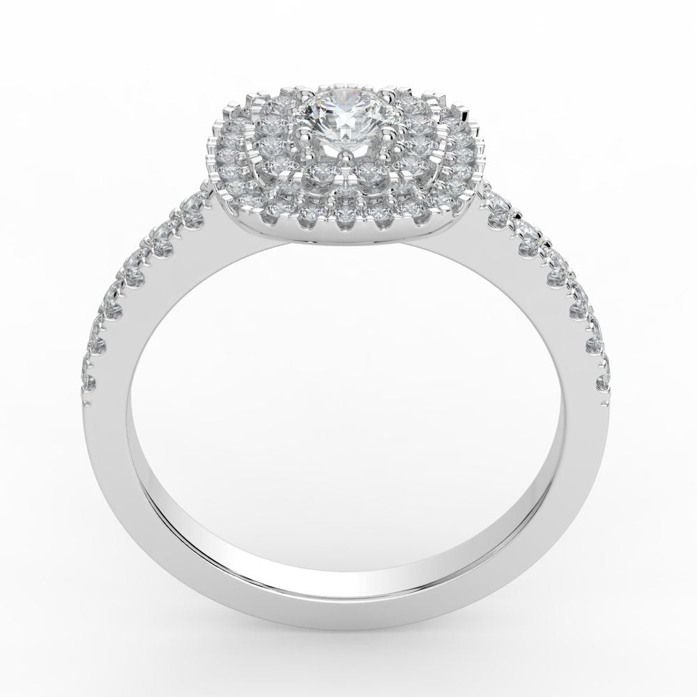 Kohinoor Valerie Cushion timanttisormus valkokulta 14K 933-263V – tuotekuva 11