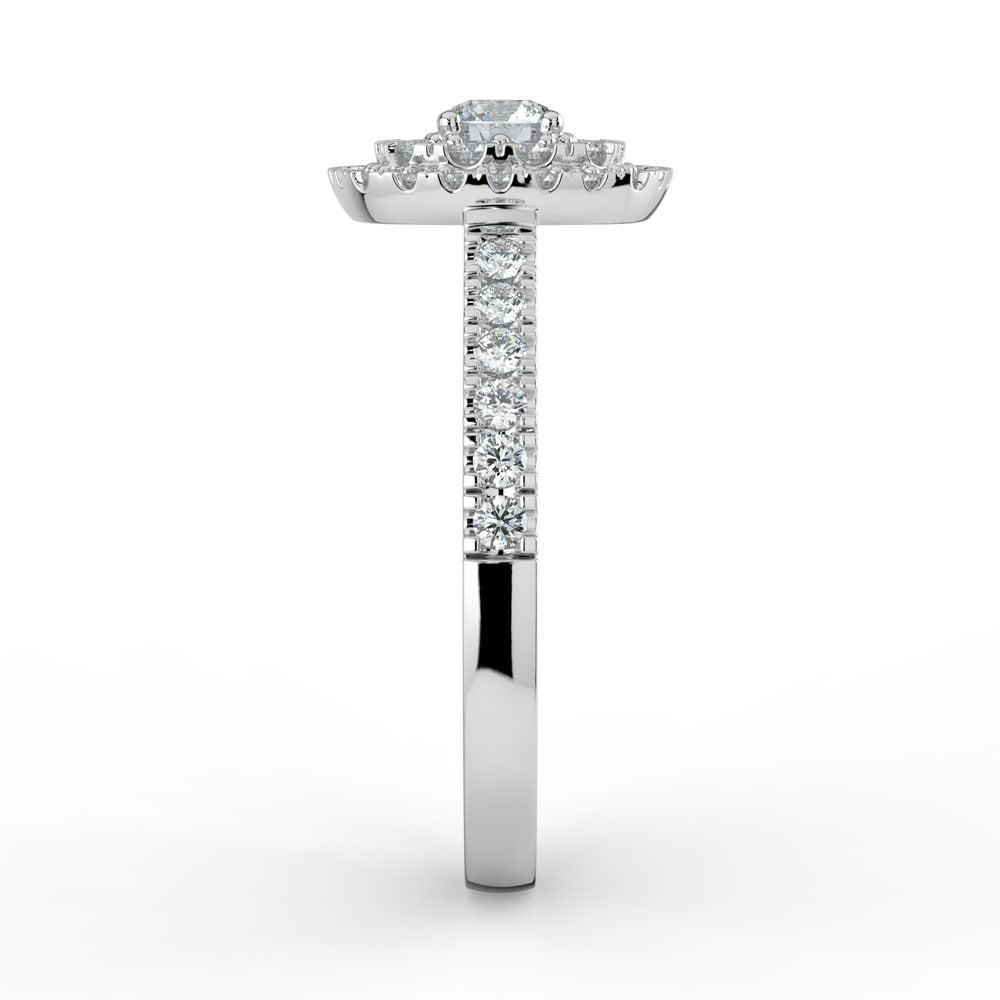 Kohinoor Valerie Cushion timanttisormus valkokulta 14K 933-263V – tuotekuva 12