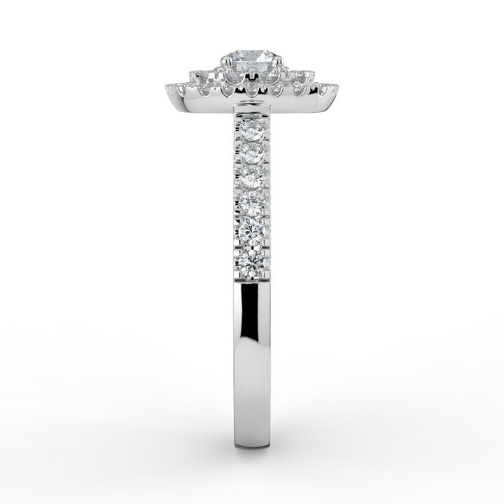 Kohinoor Valerie Cushion timanttisormus valkokulta 14K 933-263V – tuotekuva 12
