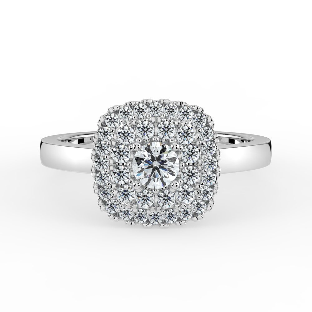 Kohinoor Valerie Cushion timanttisormus valkokulta 14K 933-263V – tuotekuva 3