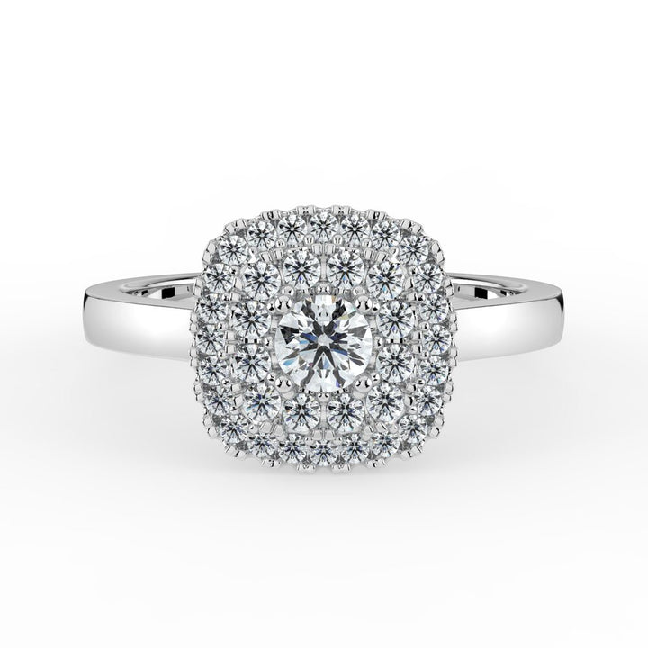 Kohinoor Valerie Cushion timanttisormus valkokulta 14K 933-263V – tuotekuva 3