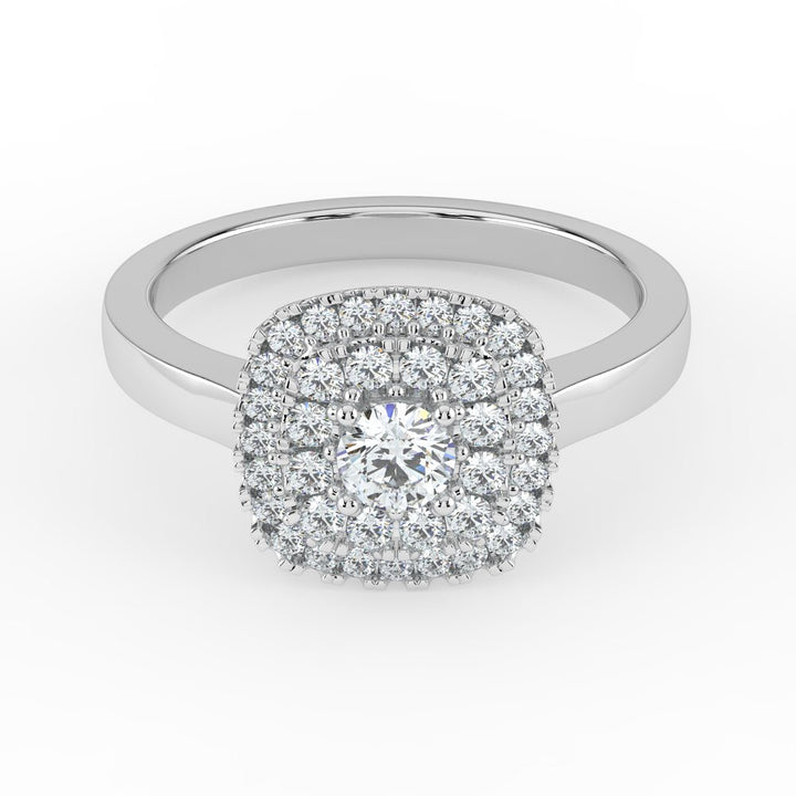 Kohinoor Valerie Cushion timanttisormus valkokulta 14K 933-263V – tuotekuva 4