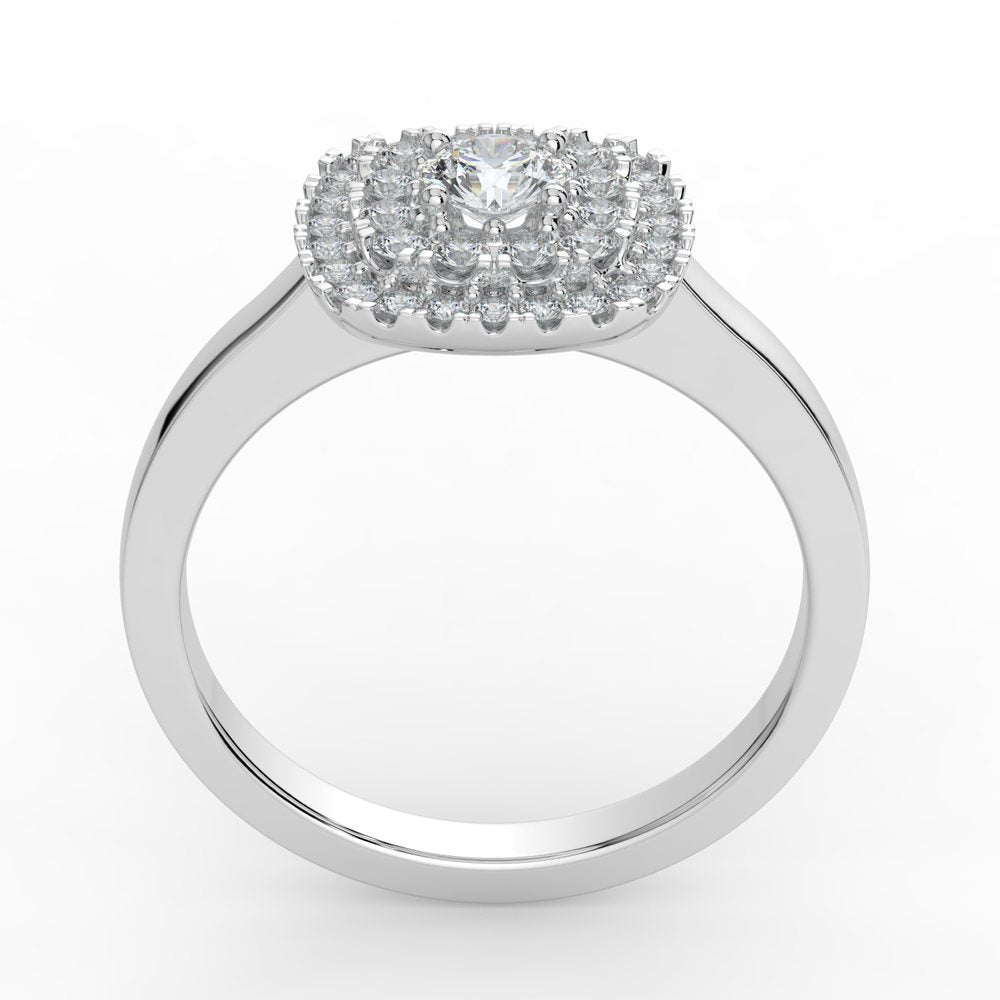 Kohinoor Valerie Cushion timanttisormus valkokulta 14K 933-263V – tuotekuva 5