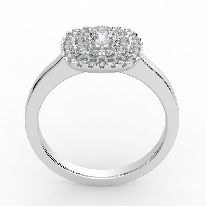 Kohinoor Valerie Cushion timanttisormus valkokulta 14K 933-263V – tuotekuva 5