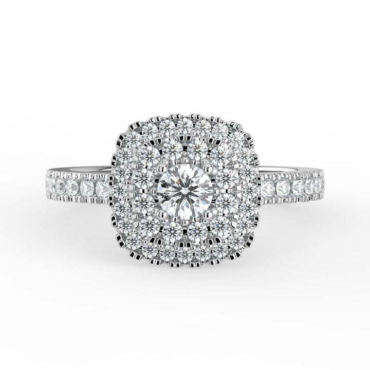 Kohinoor Valerie Cushion timanttisormus valkokulta 14K 933-263V – tuotekuva 9
