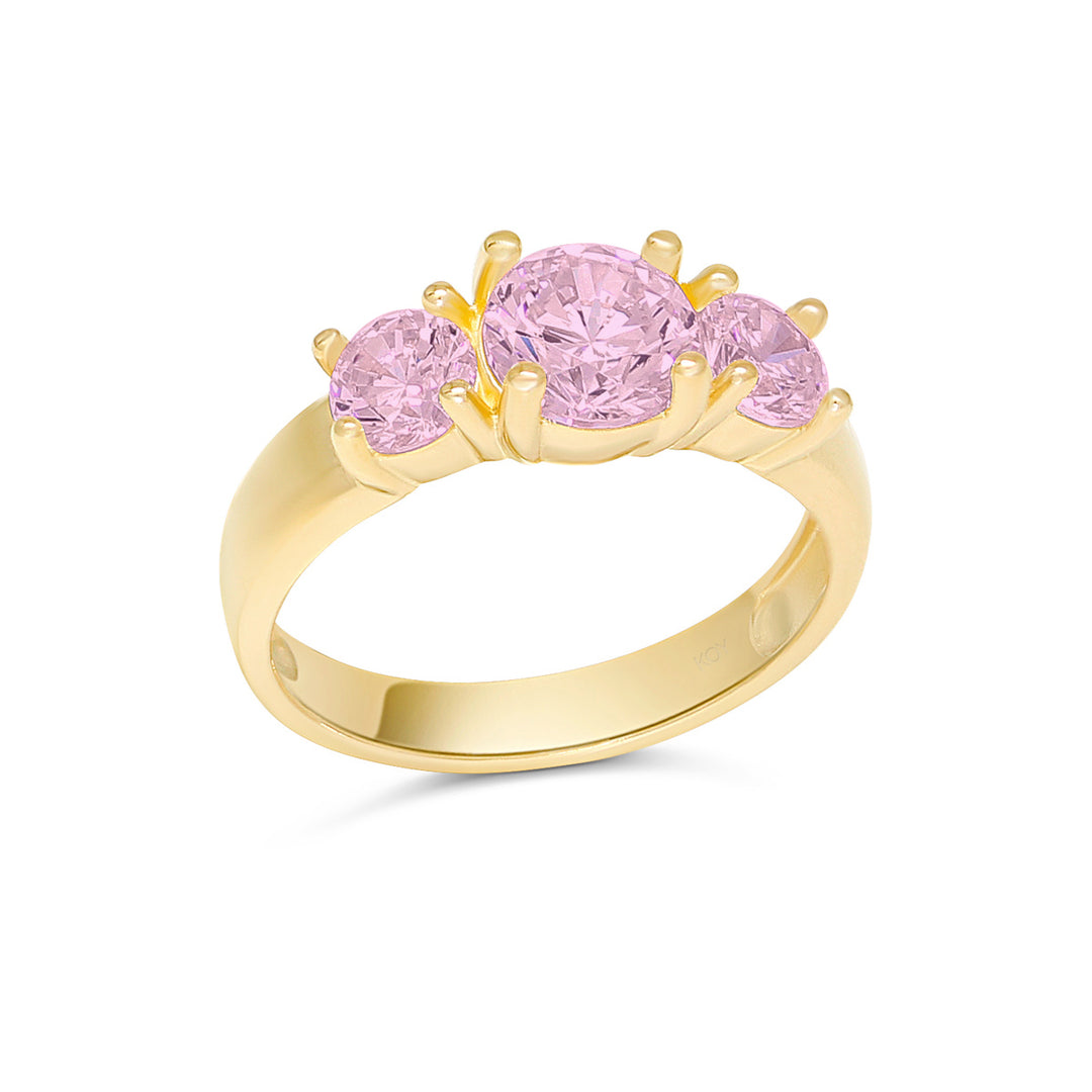 Hopeinen kastesormus SBR-8132ZGpink