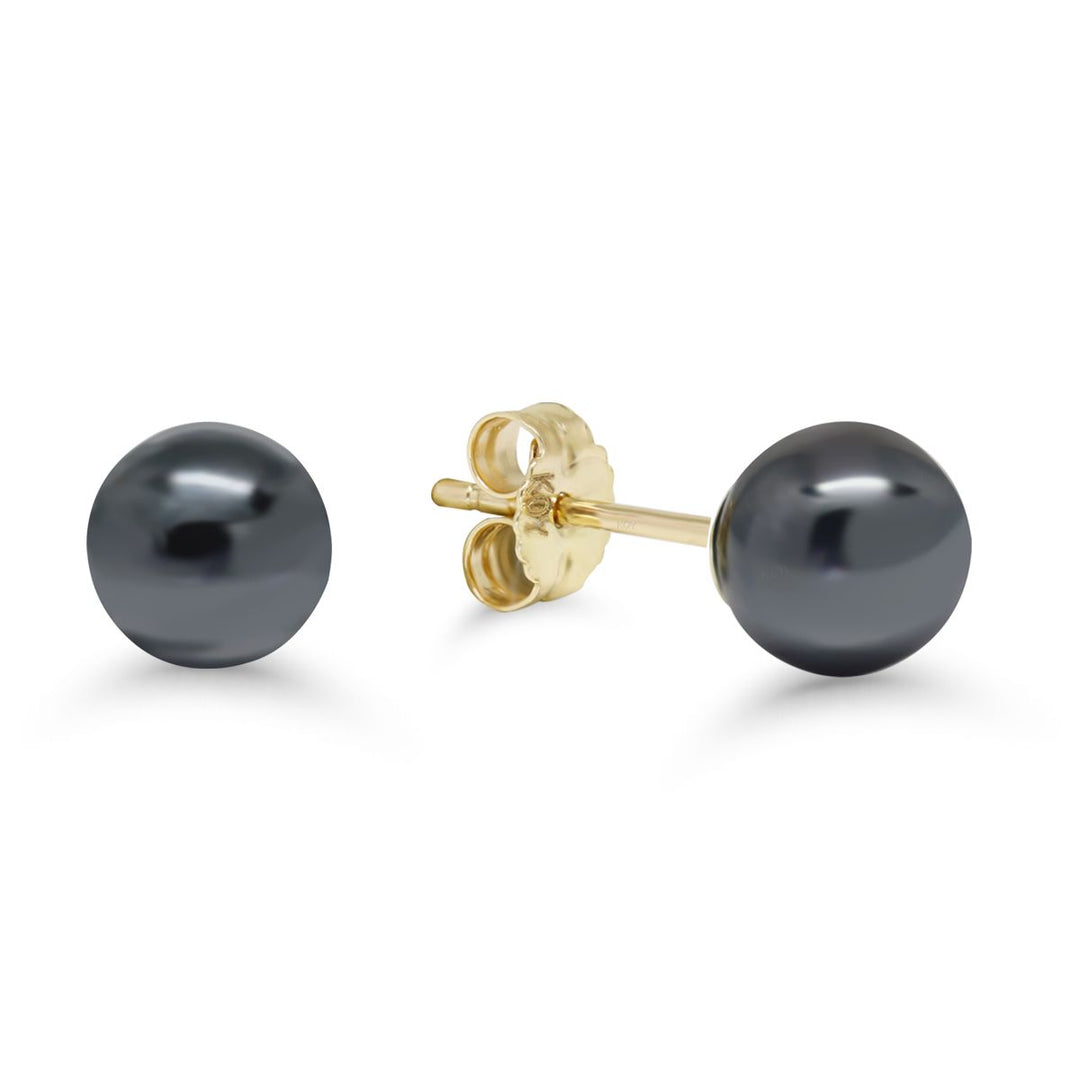 Kultaiset hematiittikorvakorut 6 mm