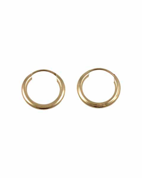 Kultaiset korvarenkaat 1,6 x 12 mm