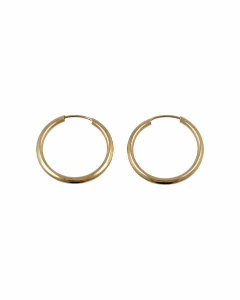 Kultaiset korvarenkaat 1,6 x 18 mm