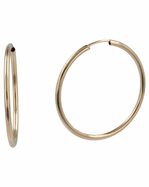 Kultaiset korvarenkaat 1,6 x 30 mm