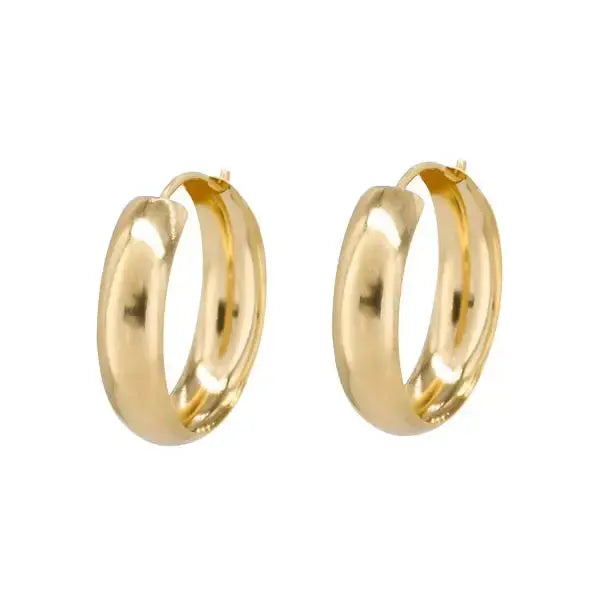 Kultaiset korvarenkaat 4 x 15 mm HMAU-035 Trendi Koru