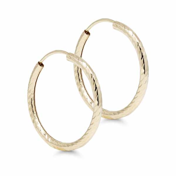 Kultaiset korvarenkaat RI-600-1,5x18mm