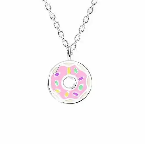 Lasten hopeinen kaulakoru donitsi Trendi Koru