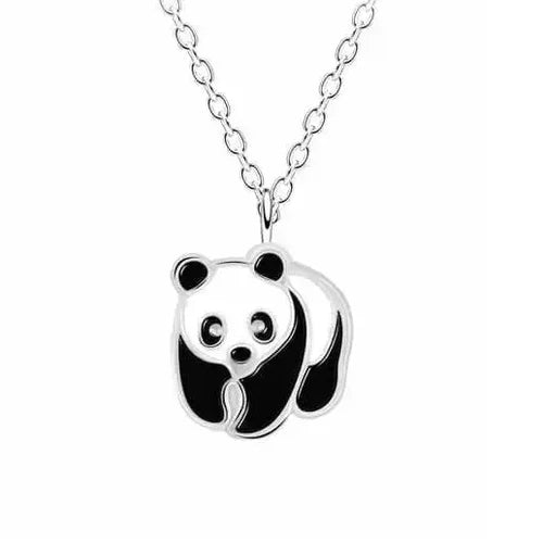 Lasten hopeinen kaulakoru panda Trendi Koru